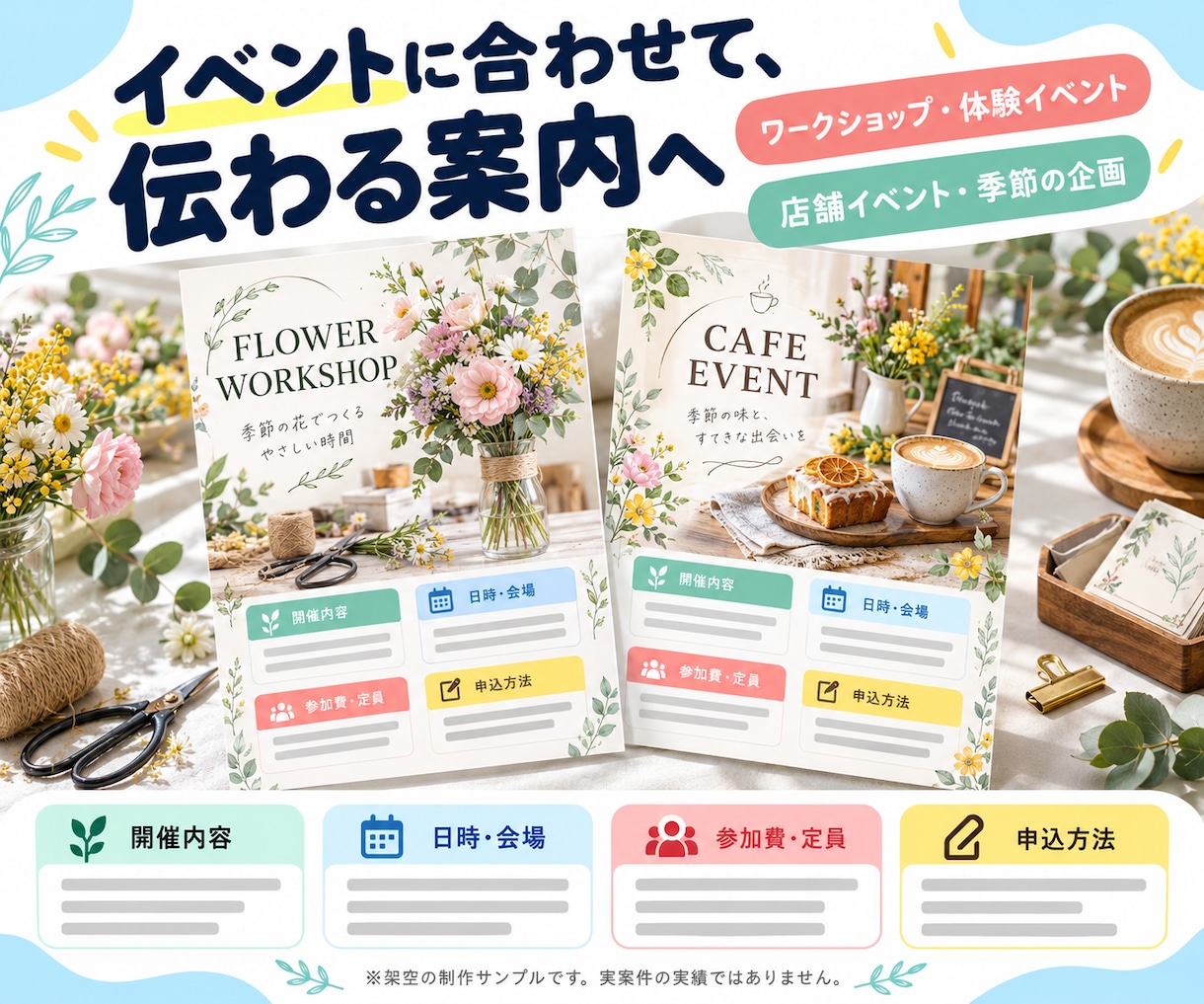 イベントの告知チラシを制作します 日時・場所・参加方法まで伝わるイベント案内へ イメージ5