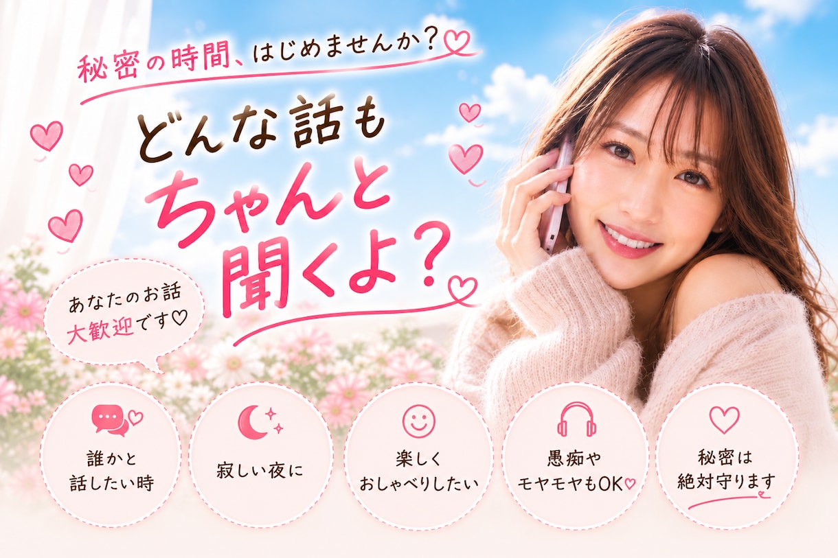 あなたの女神♡ゆうが何でも受け止めます モヤモヤ、誰かに聞いて欲しい、そんな思い、私に話してね。 イメージ1