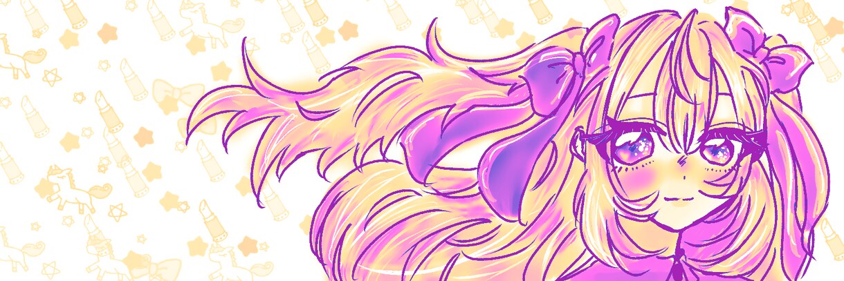 SNSのヘッダーをゆめかわいい絵柄で描きます ゆめかわ！好きな要素をたくさんお申し付けください！ イメージ4