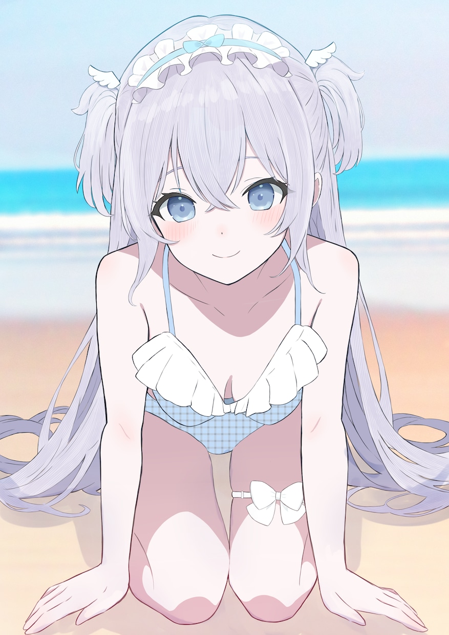 可愛い女の子のイラスト作成します 水着、露出度高めの衣装を着たセクシーな女の子が得意です イメージ1