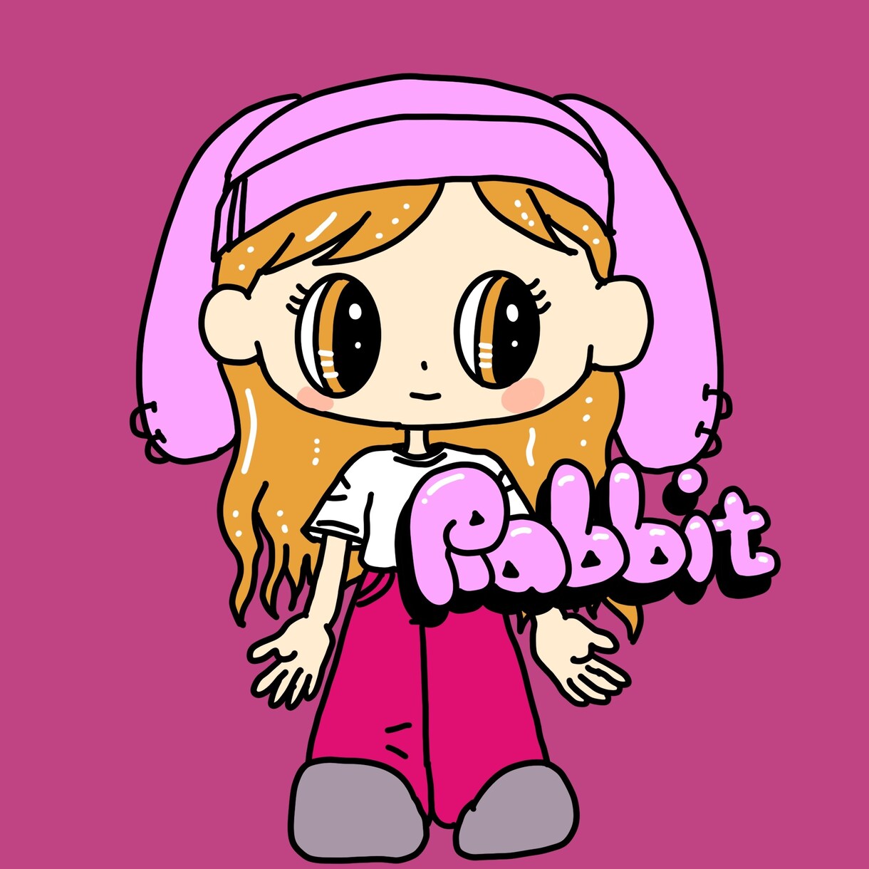 人物イラストとロゴの1枚絵を描きます カートゥーン風人物イラストを描きます イメージ1