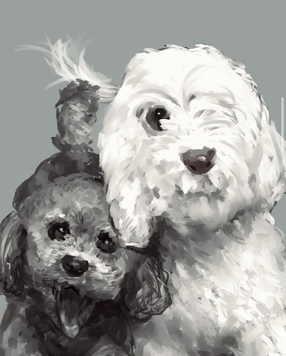 ペットやご家族似顔絵制作します デザイン性もあるペットのイラスト作成 イメージ1