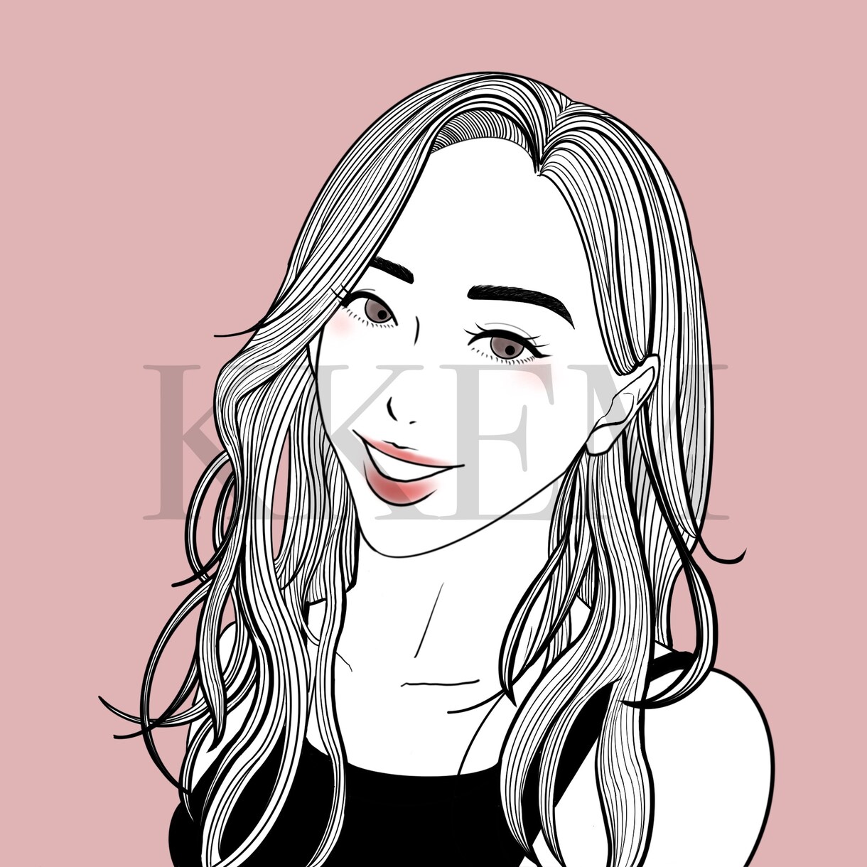 シンプルでおしゃれなアイコンイラスト描きます 修正回数無制限！できる限りあなたのイメージに近づけたい！ イメージ2