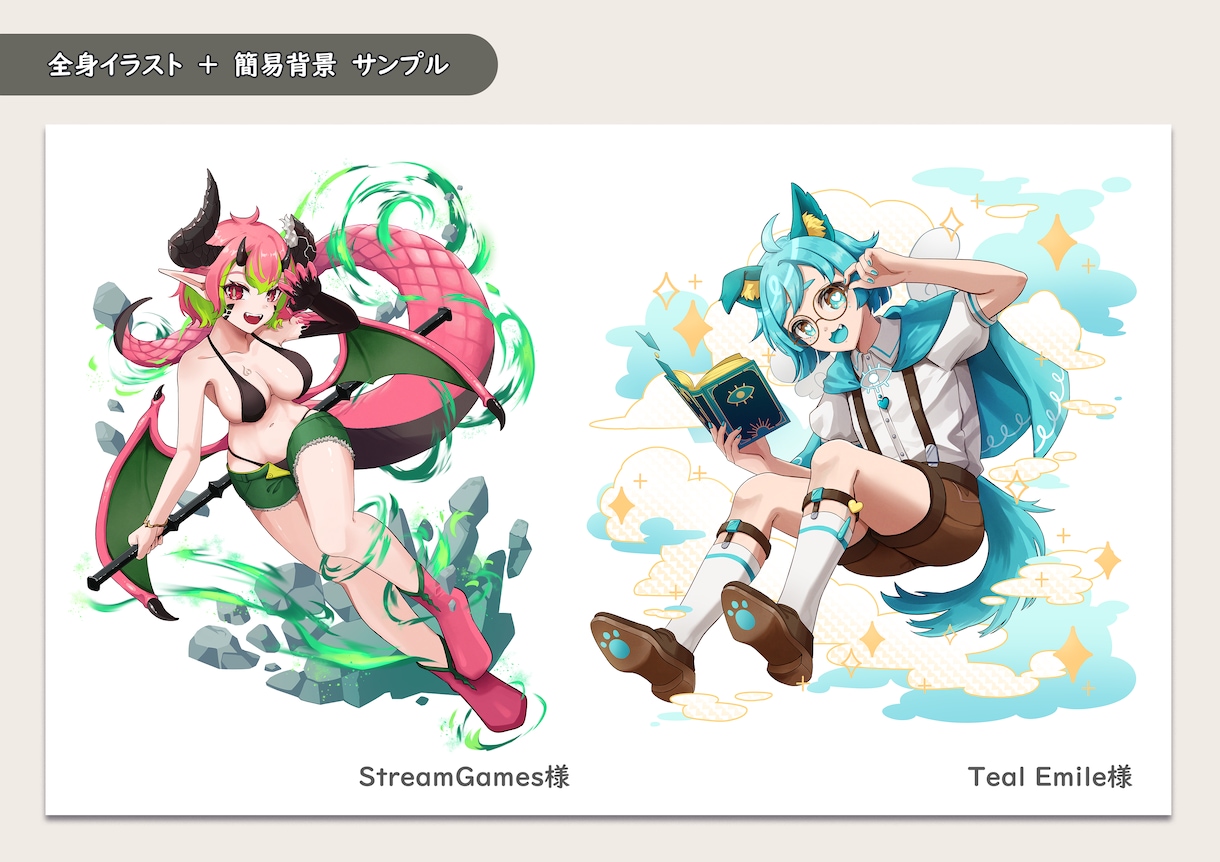 鮮やかさと立体感を両立したキャライラスト制作します 明暗差を活かした、印象に残る表現が得意です イメージ8