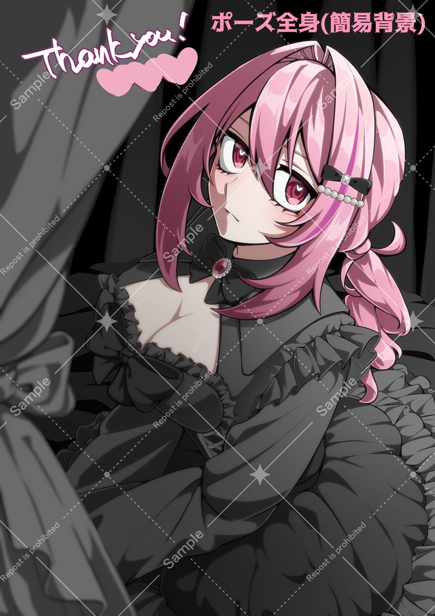 アニメ絵柄で可愛いパキパキのイラスト描きます 髪や衣装の動き、表情にこだわりを持っています！ イメージ3