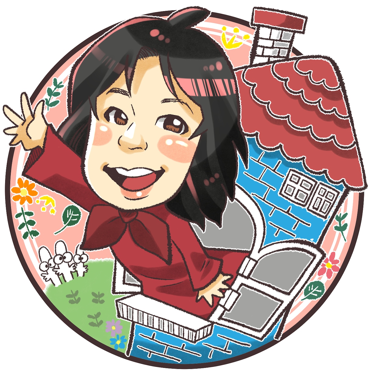 SNS用のキャラクター似顔絵アイコンを描きます SNSのアイコンにピッタリ、可愛いキャラクター似顔絵です イメージ8