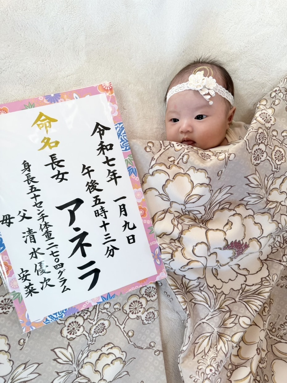 和柄用紙に手書の【命名書】作成致します 美しい⭐︎楷書文字で代筆させて頂きます。 イメージ2