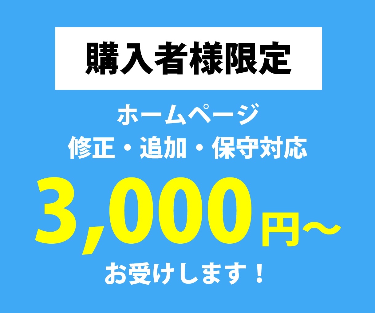 購入者様限定！HP修正・追加・保守お受けします ご購入後の作業までサポートさせていただきます！ イメージ1