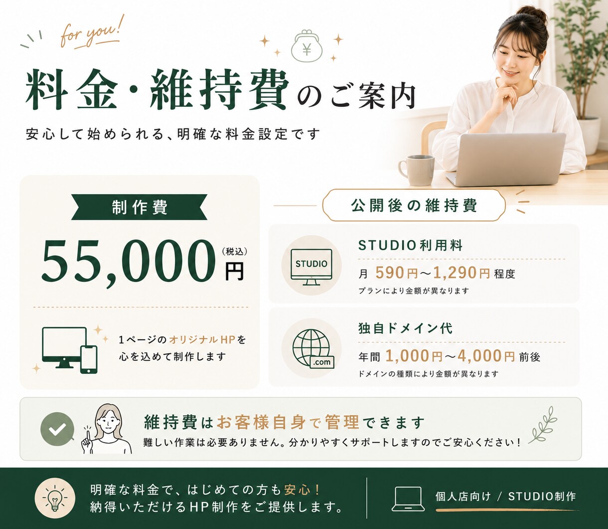 初めてでも安心！開業直後の個人店HPを制作します 原稿整理・予約導線・独自ドメイン接続までまるごとサポート イメージ8