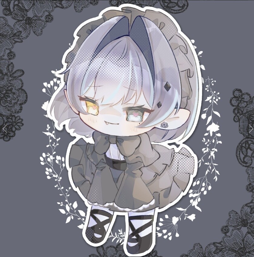 2.5頭身の商用利用可能なミニキャラをお描きします 優しくて儚いオリジナルミニキャラ イメージ3