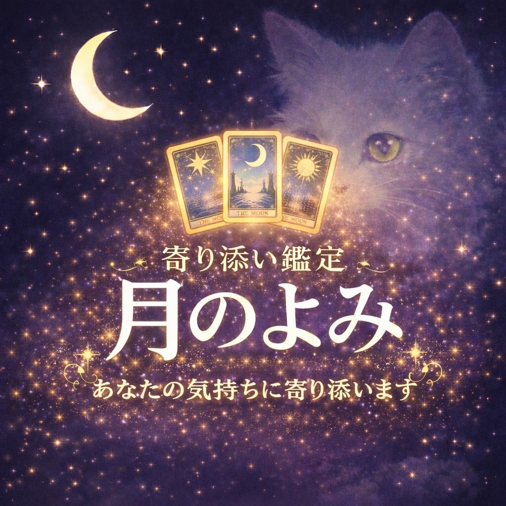 寄り添い鑑定月のよみ☆彼の気持ちを読み解きます あの人の想いと、恋の行方。白猫と星が、やさしく読み解きます。 イメージ1