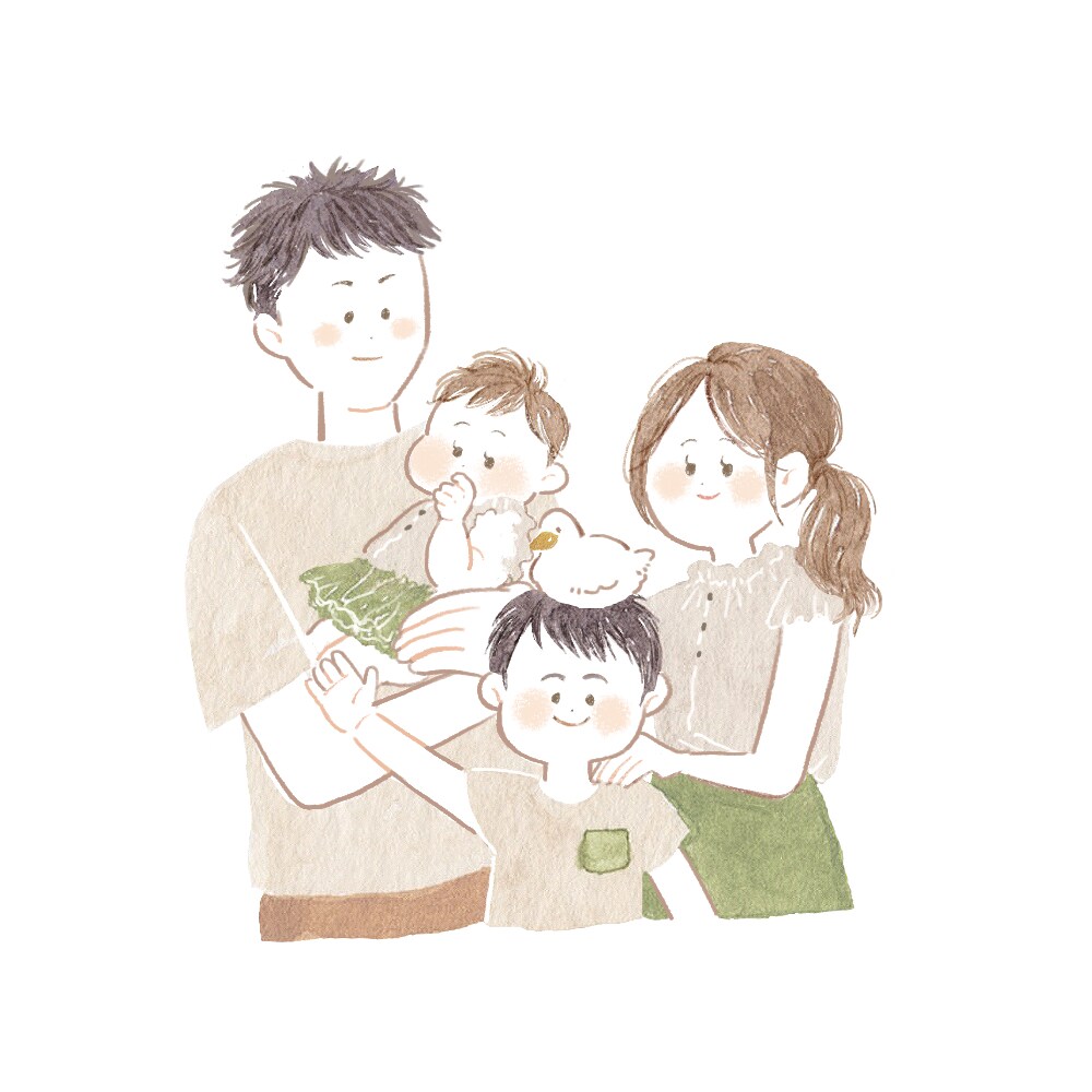 SNSアイコンに使える可愛いイラスト描きます 複数人/ペットOK！小物1点無料♡水彩風カラー イメージ2