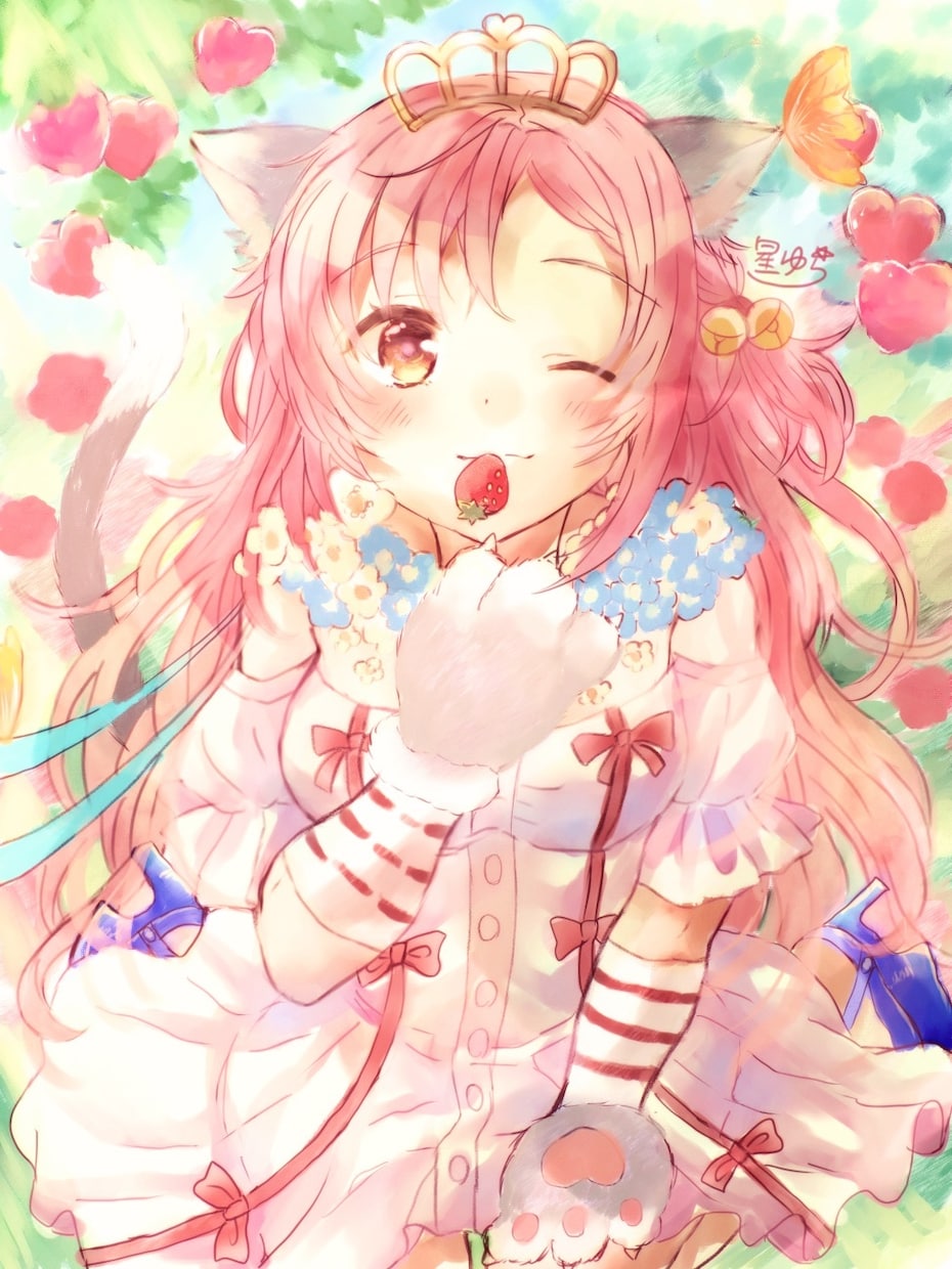 幻想的な可愛い女の子と綺麗な背景イラスト作成します パステルカラーのアナログ感ある幻想的な可愛い女の子イラスト イメージ4