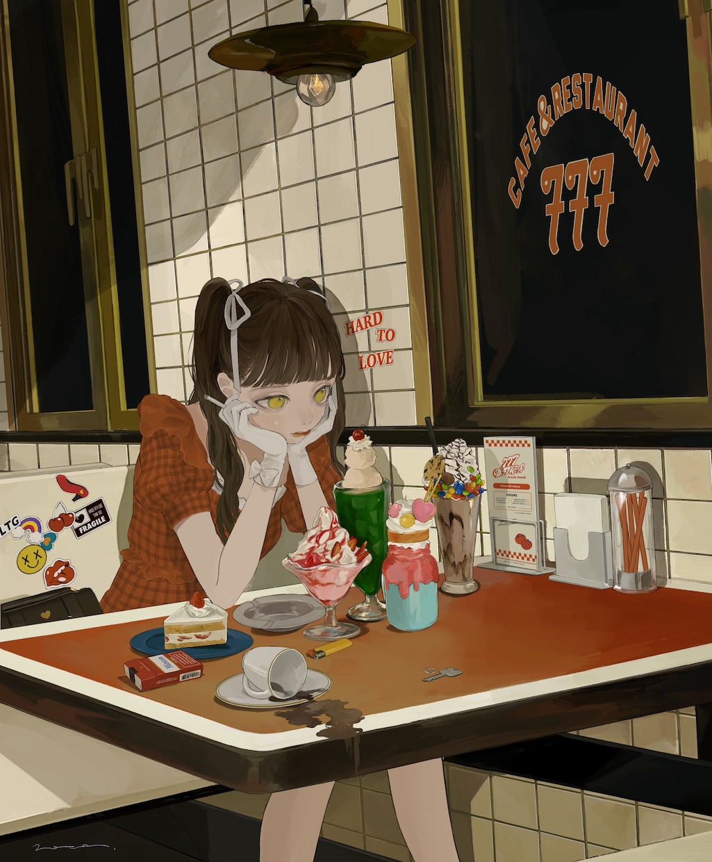 繊細な厚塗りでレトロな世界観のイラストを描きます MV･アイコン･ヘッダー等用途なんでもOK♡ イメージ1