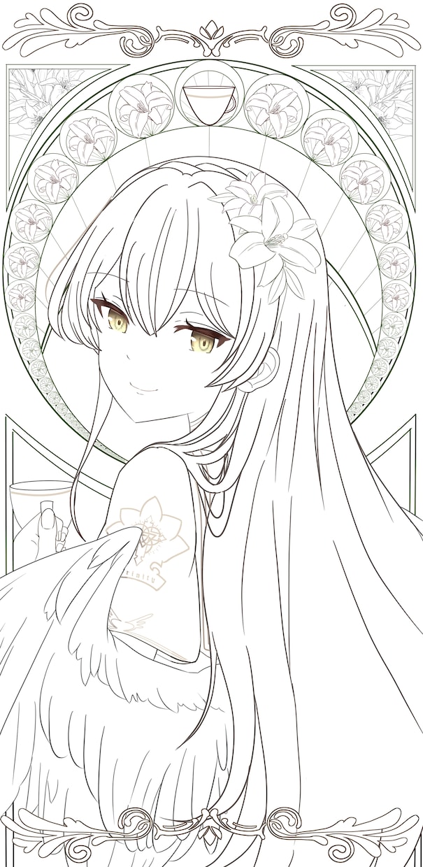 面倒…苦手…な線画、代わりに描きます ラフや下書きから線画に変える線画代行サービス！ イメージ2