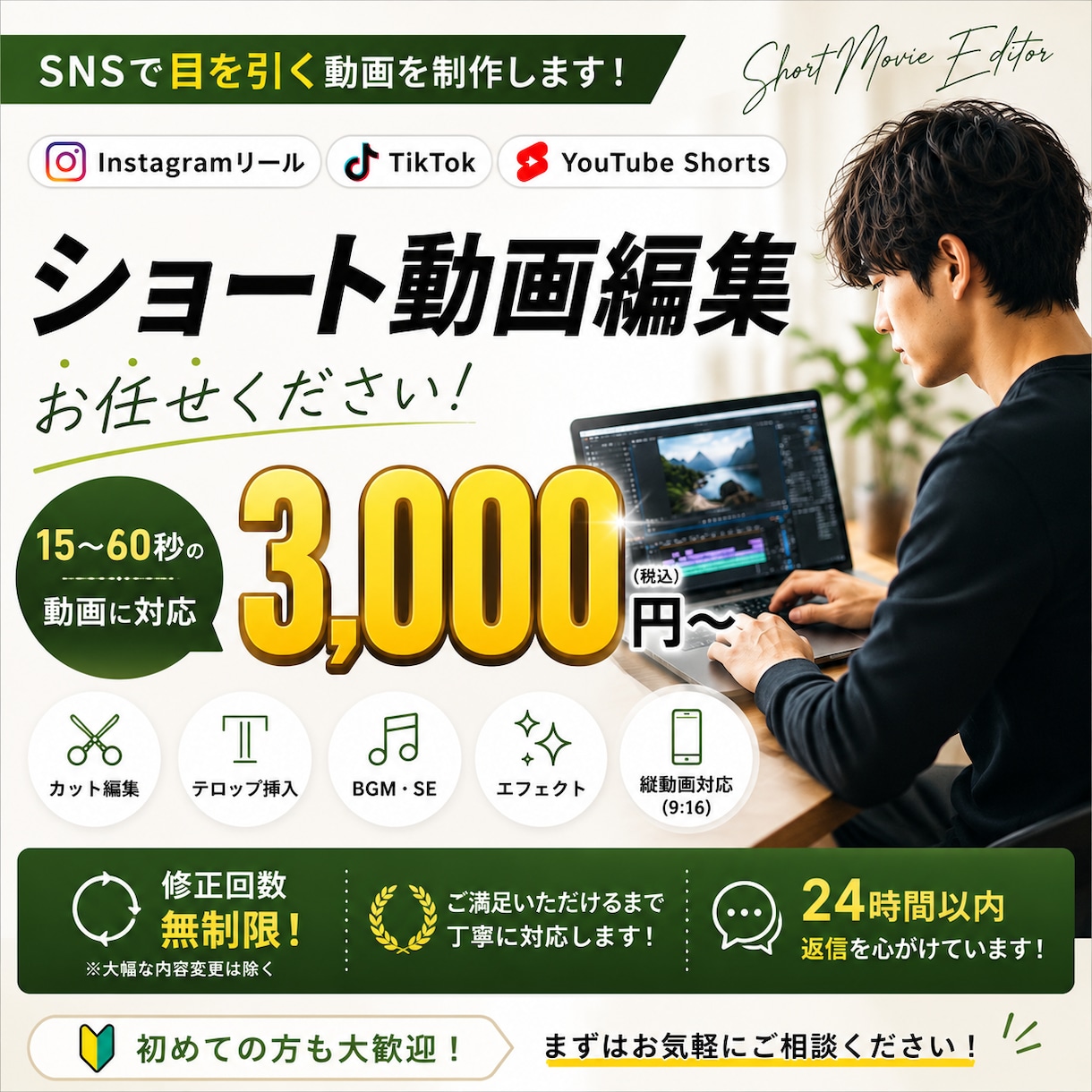 ビジネス向けショート動画を作成します 魅力を届けます｜丁寧な対応と修正無制限で安心サポート イメージ1