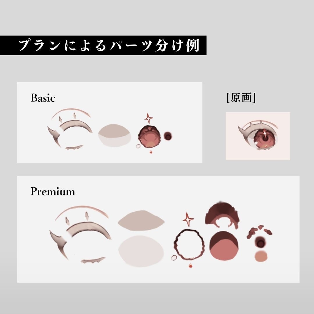 イラストをLive2D用にパーツ分けします パーツ分けのみ！一枚絵OK！納品後も修正対応します イメージ2
