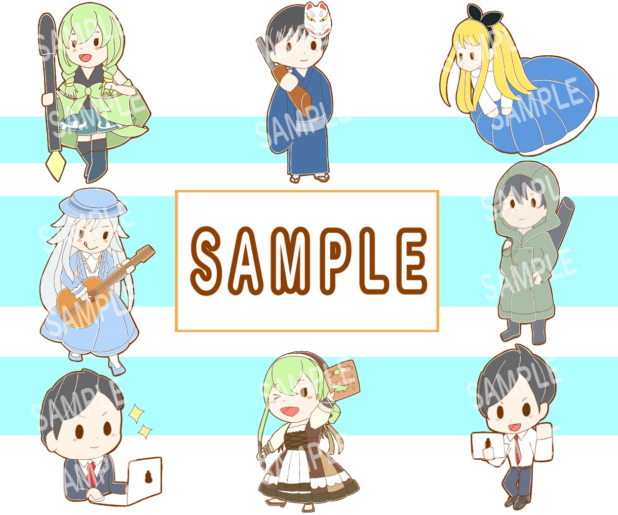 オリジナルキャラを可愛い☆彡アイコンにします シンプルで可愛いアイコン♪ブログやグッズのイラストにも！ イメージ3