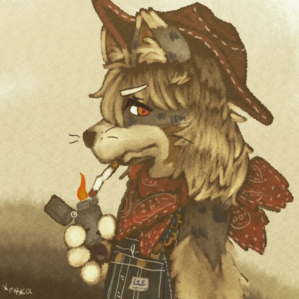 動物キャラ(ケモノ)の絵本風イラストを描きます 線画なしのもふもふタッチです！ イメージ9