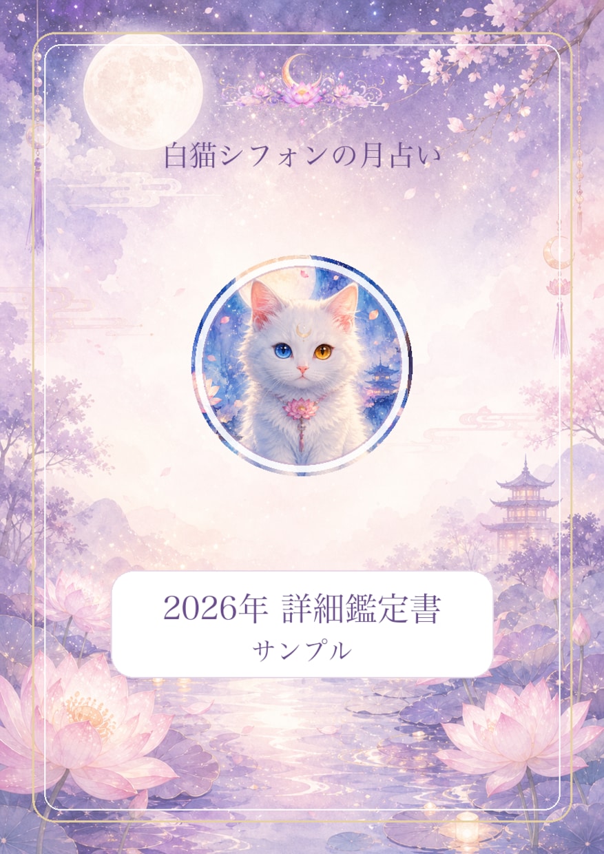 白猫シフォンの月占いであなたの星を紐解きます 月夜の蓮の上で、あなたの星をやさしく紐解きます イメージ3