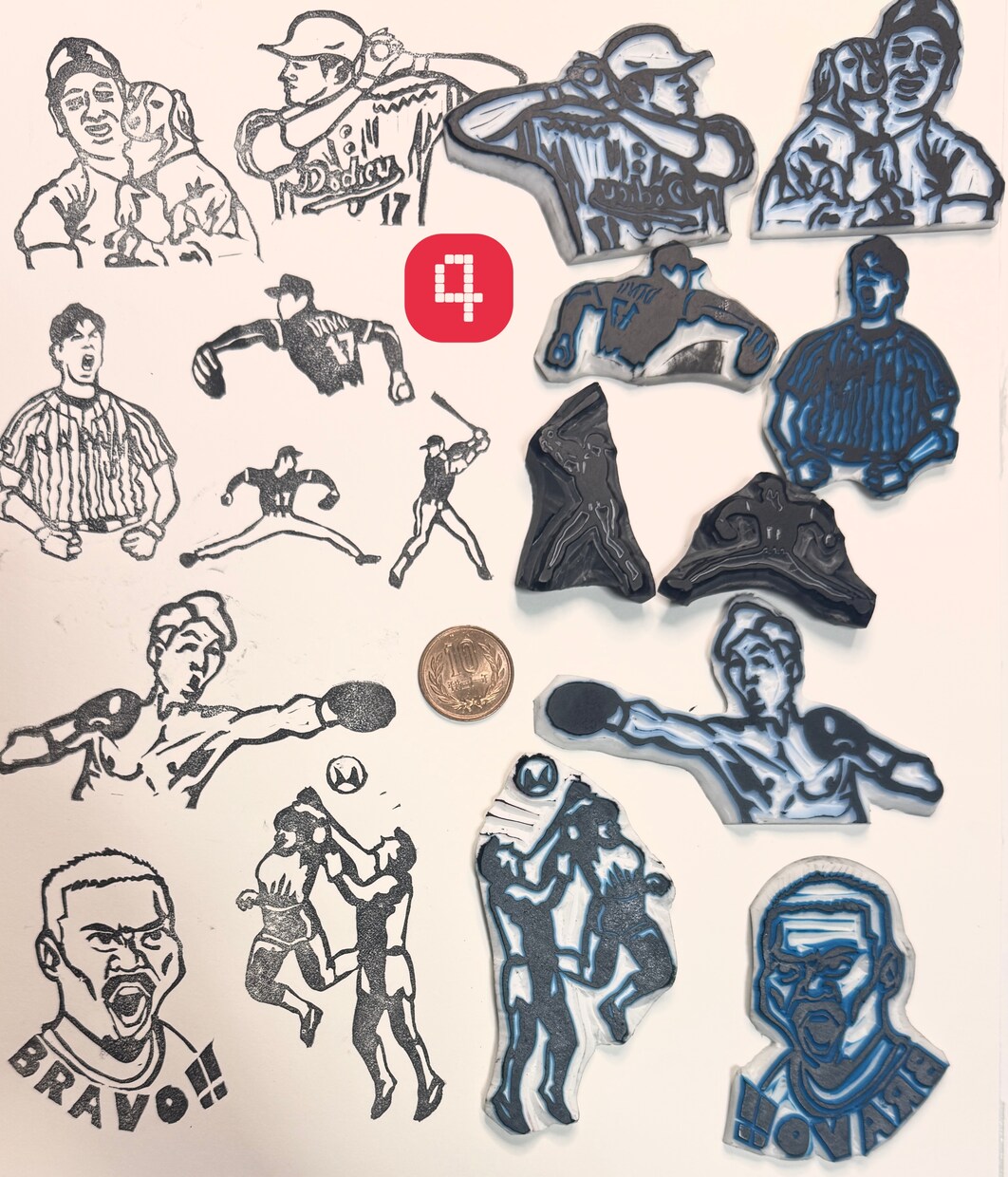 あなたの似顔絵を消しゴムはんこにします 写真をもとに似顔絵を描き、そのままはんこに！ イメージ6