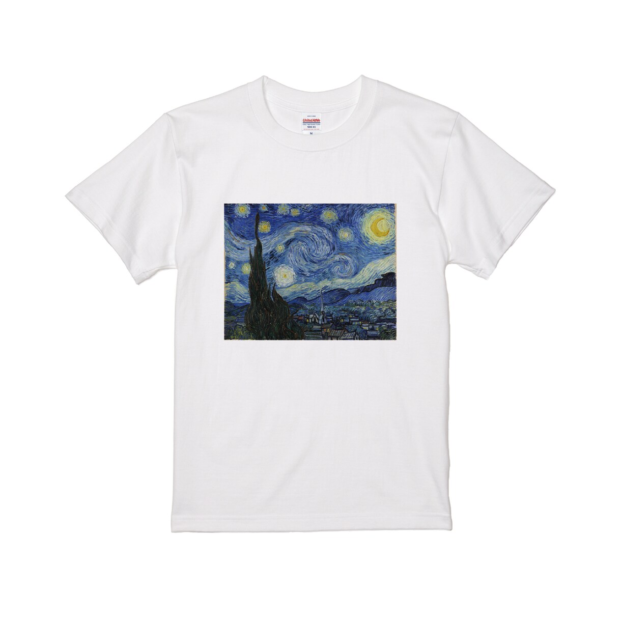 プリントTシャツカラーお選びできます ゴッホの星月夜の油彩画になっております！ イメージ1