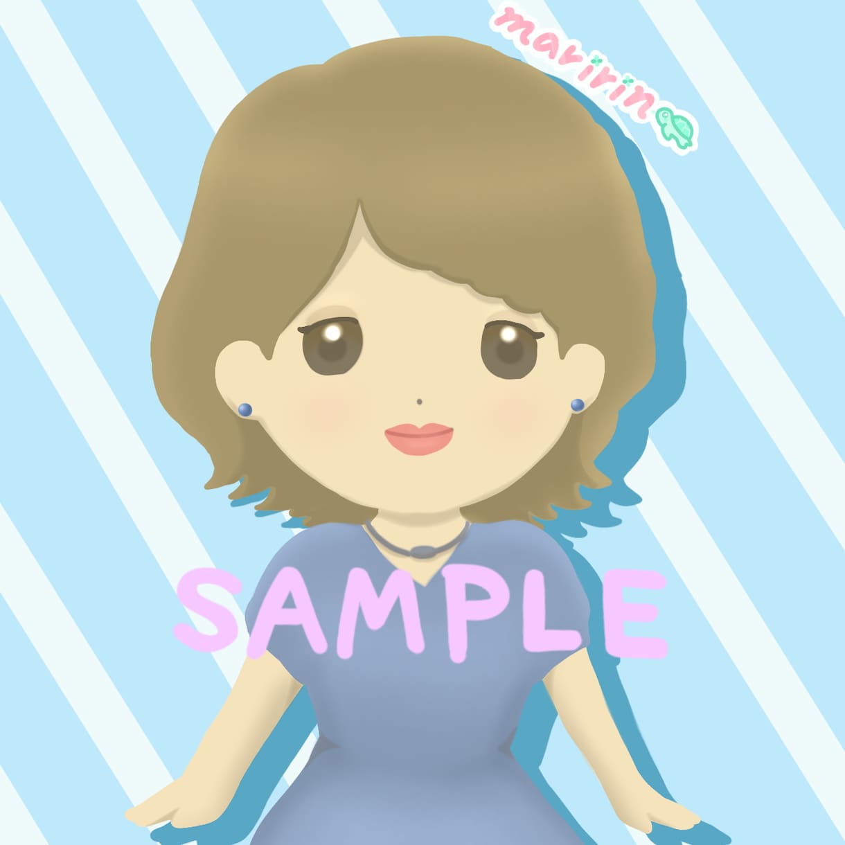 ほんわかやさしい雰囲気の似顔絵を描きます 【SNS向け】なんとなく似てる！あなたの似顔絵描きます♪ イメージ8