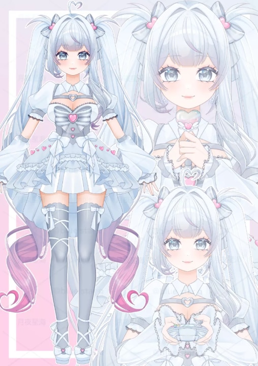 VTuber/Live2D用パーツ分立絵作成します キラキラ可愛いお姿で作成します！ イメージ1