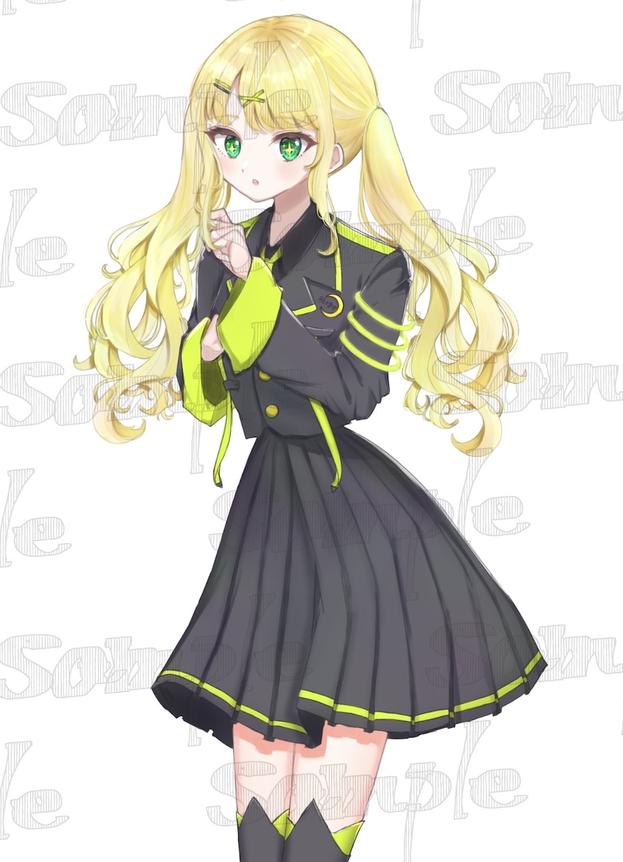 可愛い立ち絵を描きます キラキラで映える膝上～全身イラストをお描きします イメージ4