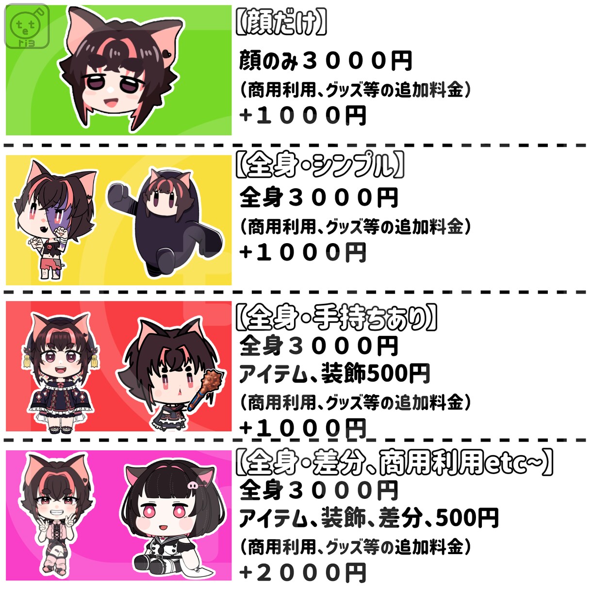ミニキャラアイコンイラスト描きます SNSのアイコンや立ち絵、挿絵、商業イラスト承ります イメージ3