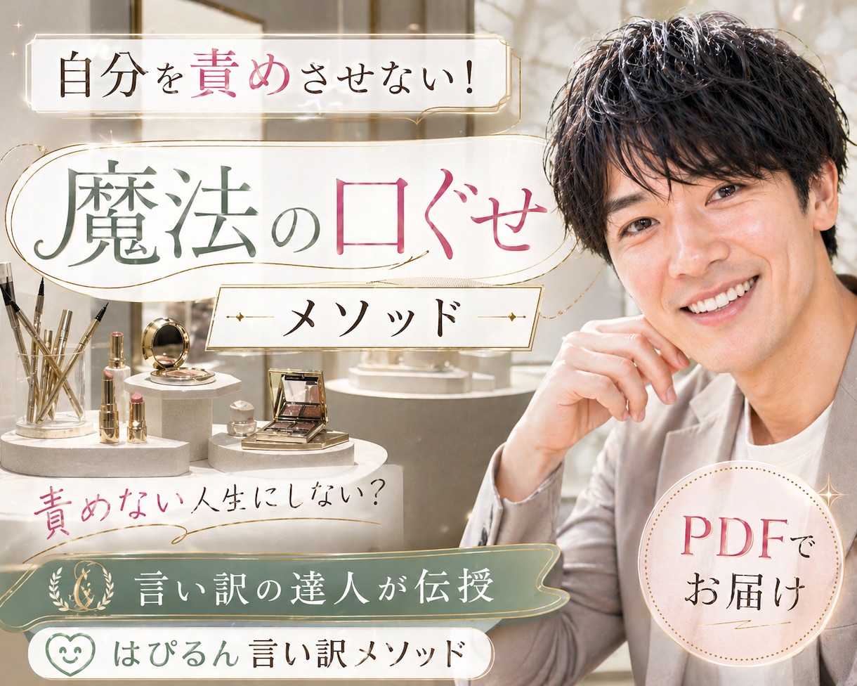 自分を責めさせない！魔法の口ぐせメソッド✨伝えます 責めない人生にしない？言い訳の達人が伝授✨PDFでお届け イメージ1