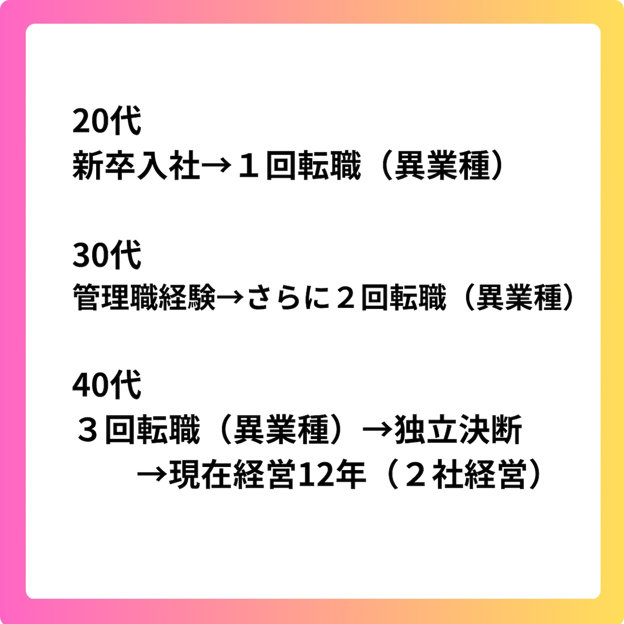 6回転職→独立体験談で不安解決します 転職6回の失敗談も含め、リアルな独立体験お話しします イメージ2