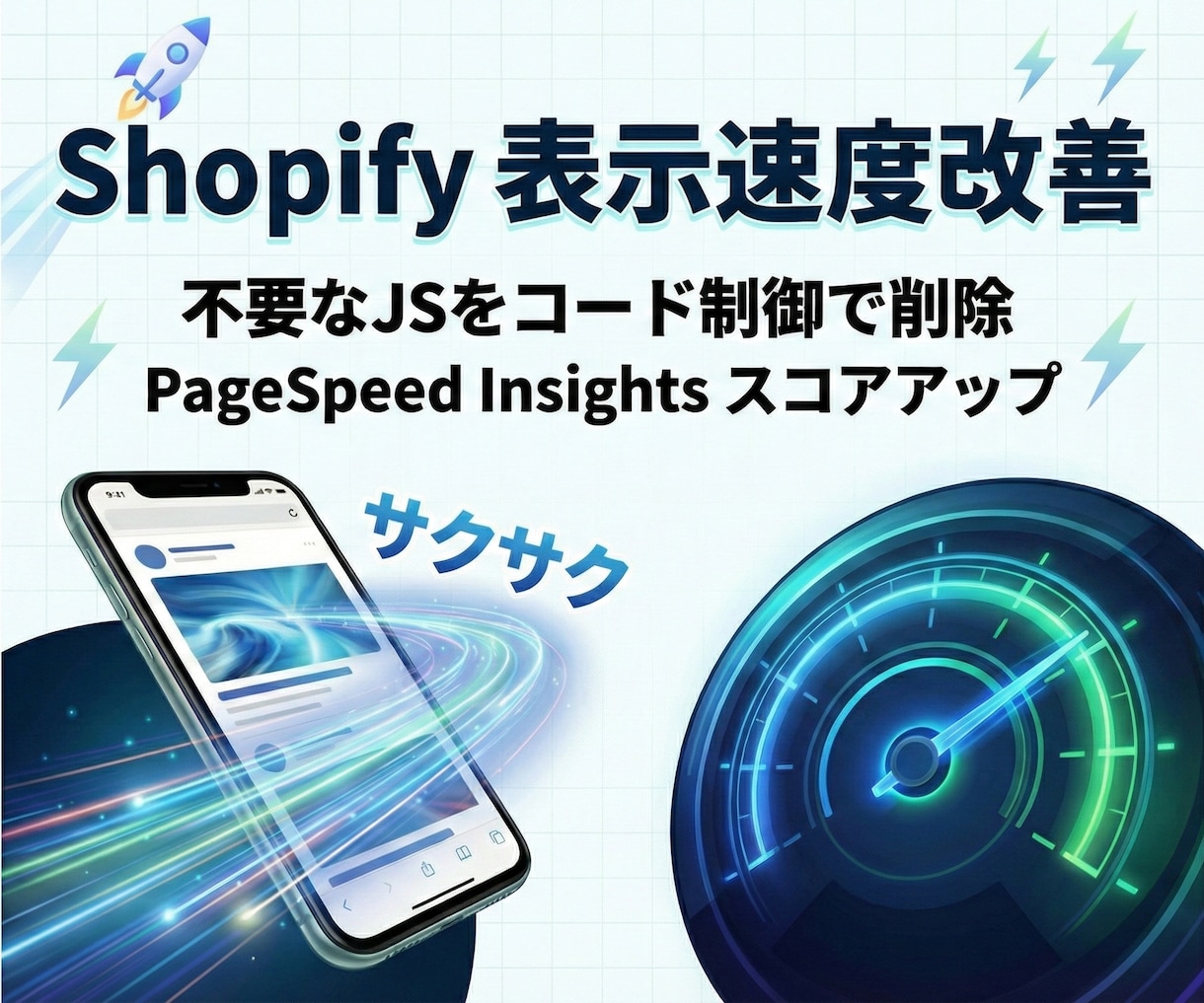 Shopifyの表示速度改善します アプリを入れるたびに重くなる…Liquid編集で解決します イメージ1