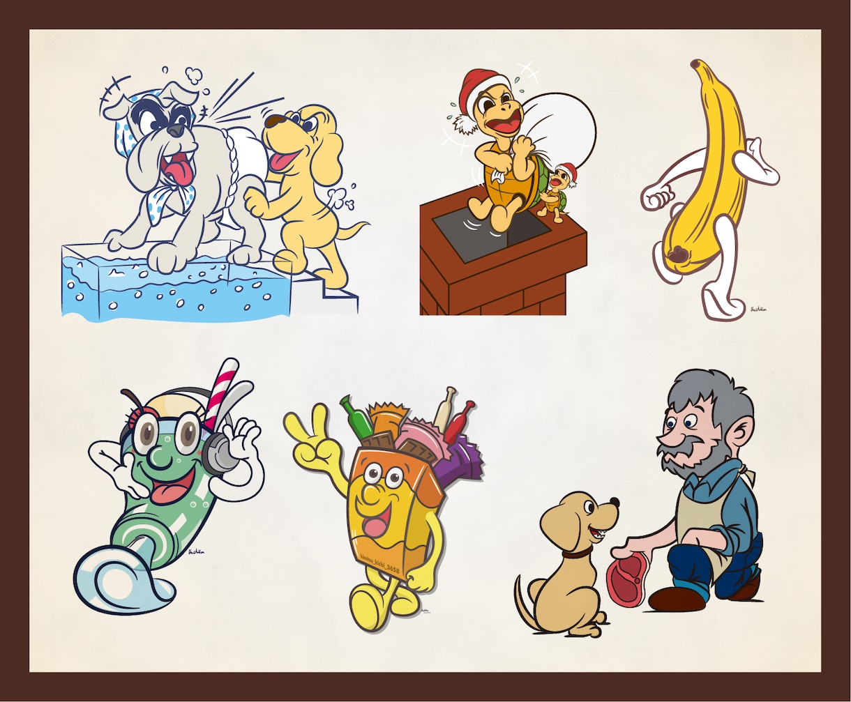 店舗などのシンボルになるマスコットキャラ描きます お店らしさを手描きキャラで一緒に形にします イメージ3