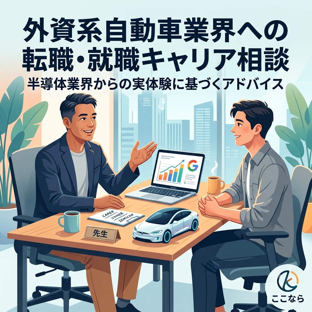 外資系自動車業界への転職・就職キャリア相談をします 半導体から外資系自動車へ！実体験から導く転職術 イメージ1