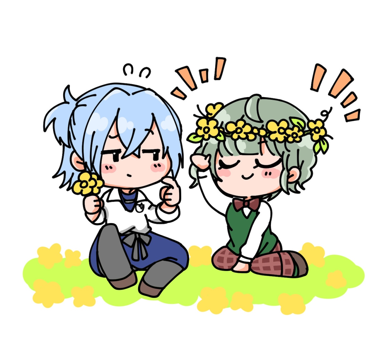 夢絵や2人のペア絵をお描きします 複数人、異性同性(BL百合)、動物などもOKです♡ イメージ4