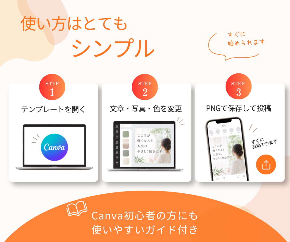 整体院向けインスタ投稿テンプレートを販売します 文章・写真を変えるだけ｜Canvaで簡単に投稿が作れます イメージ4