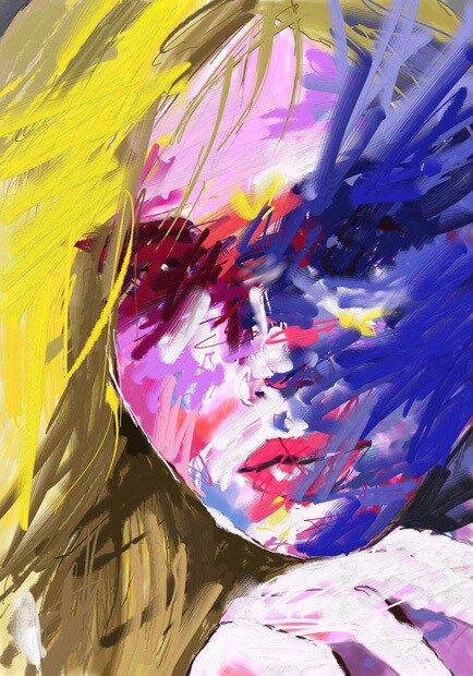 あなたを抽象画タッチでお描きします デジタルペンであなたのイメージを色と形で表現します イメージ3