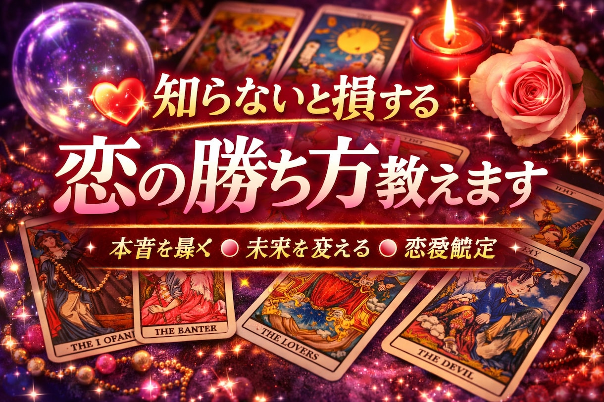 恋の勝ち方教えます｜本音と対策教えます 知らないと損する恋の勝ち方教えます イメージ1