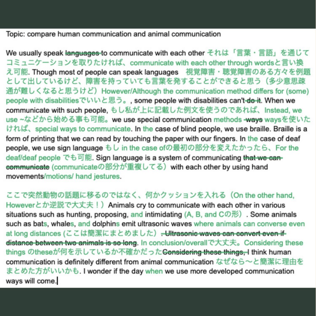 米大卒が英語エッセイ・英検等の添削します 英語の内容・論理構成や表現で差をつけたい人に イメージ2