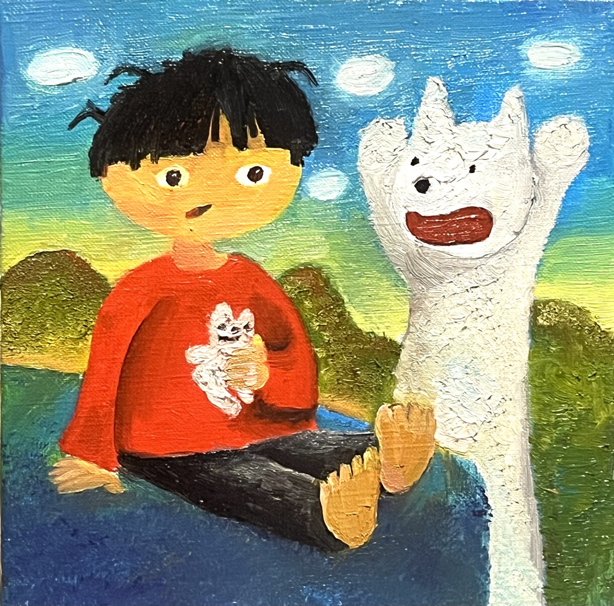 二次元イラストではなく、油絵を描きます 可愛くて面白い作品を作ります。 イメージ4