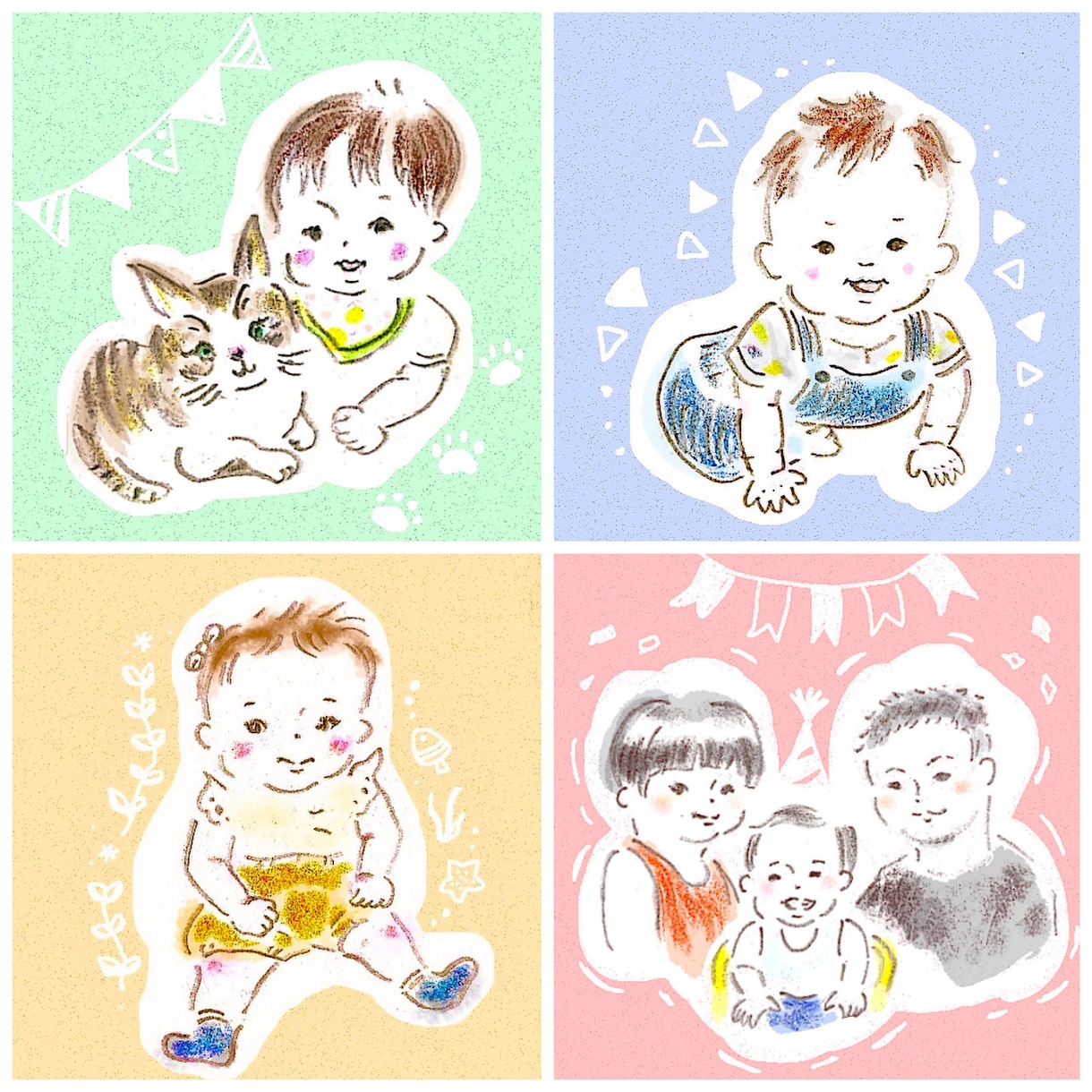 ふんわり似てる◎手描きタッチの似顔絵かきます アイコン・プレゼント・記念にどうぞ♪ イメージ6