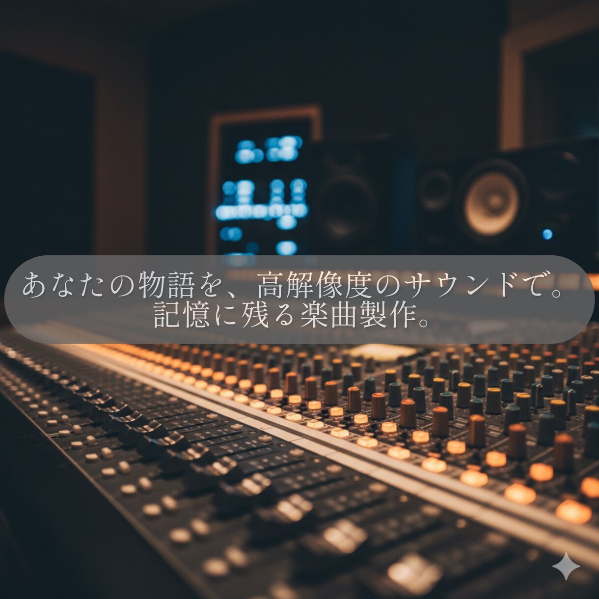 初出品モニター価格、高品質なオリジナル曲提供します 整った機材と積まれてきた製作経験による品質。ミックスマスタ込 イメージ1