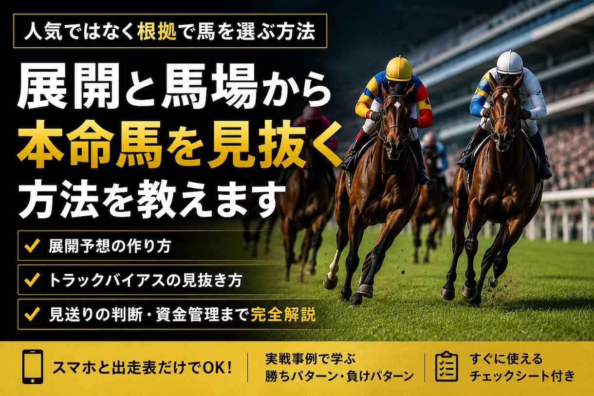 競馬の予想力を高める分析思考を教えます 人気ではなく根拠で馬を選ぶ方法 イメージ1
