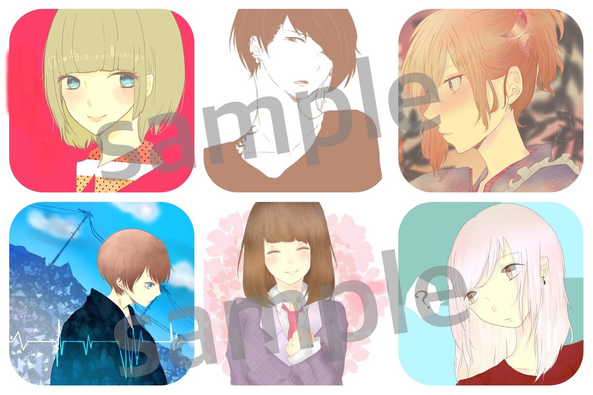 SNSのアイコン描きます Twitterや、LINEのアイコンにどうぞ！ イメージ1