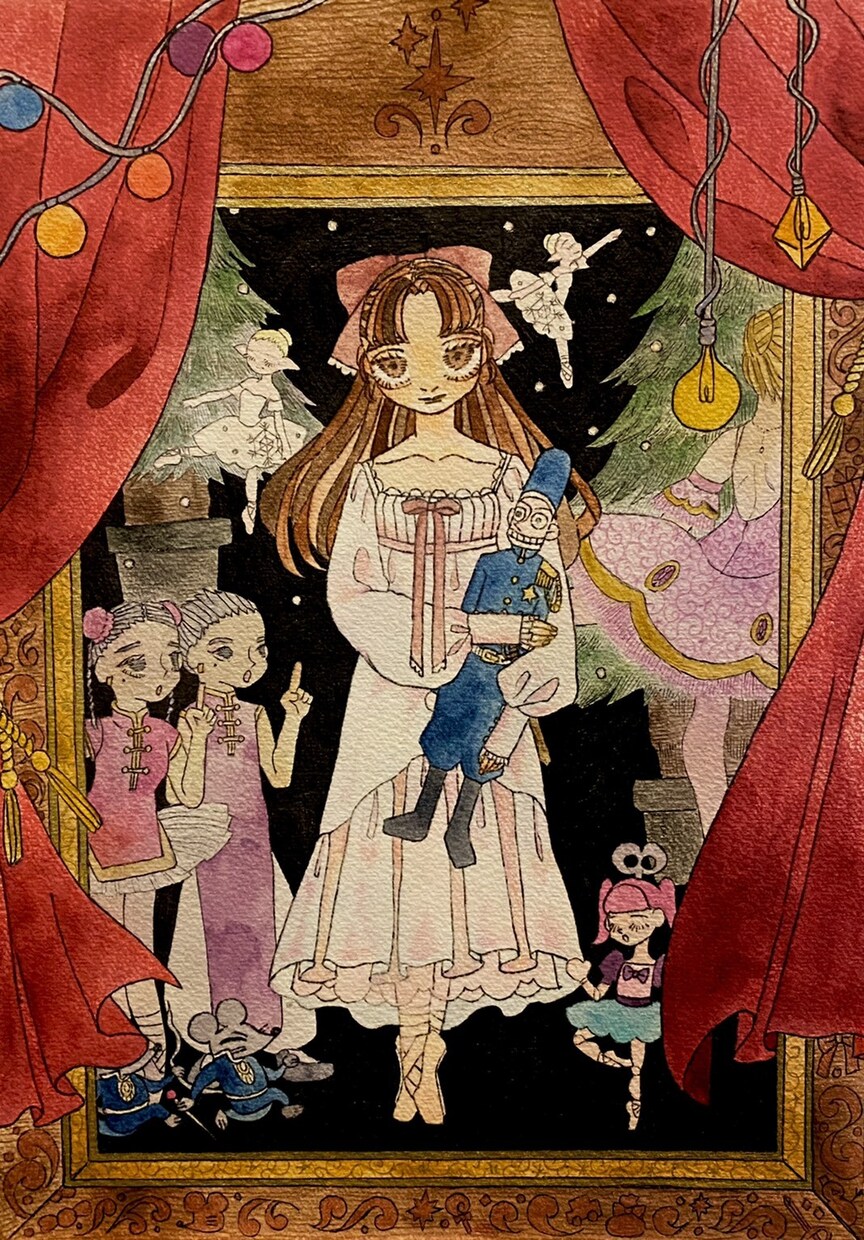 唯一無二の水彩画で女の子を描きます 現役美大生が水彩でサムネ映え間違いナシの絵を描きます！ イメージ7