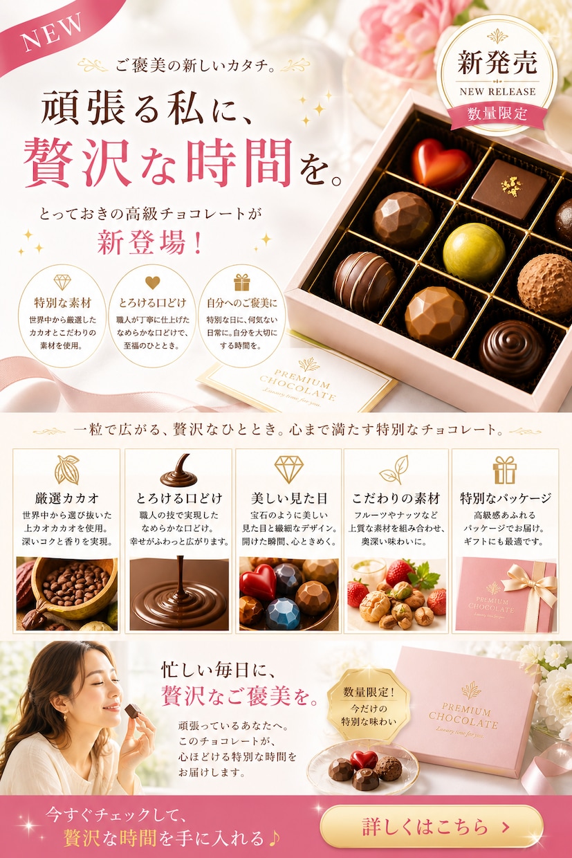 ご褒美チョコをオススメします 頑張っている貴方にご褒美チョコ イメージ1