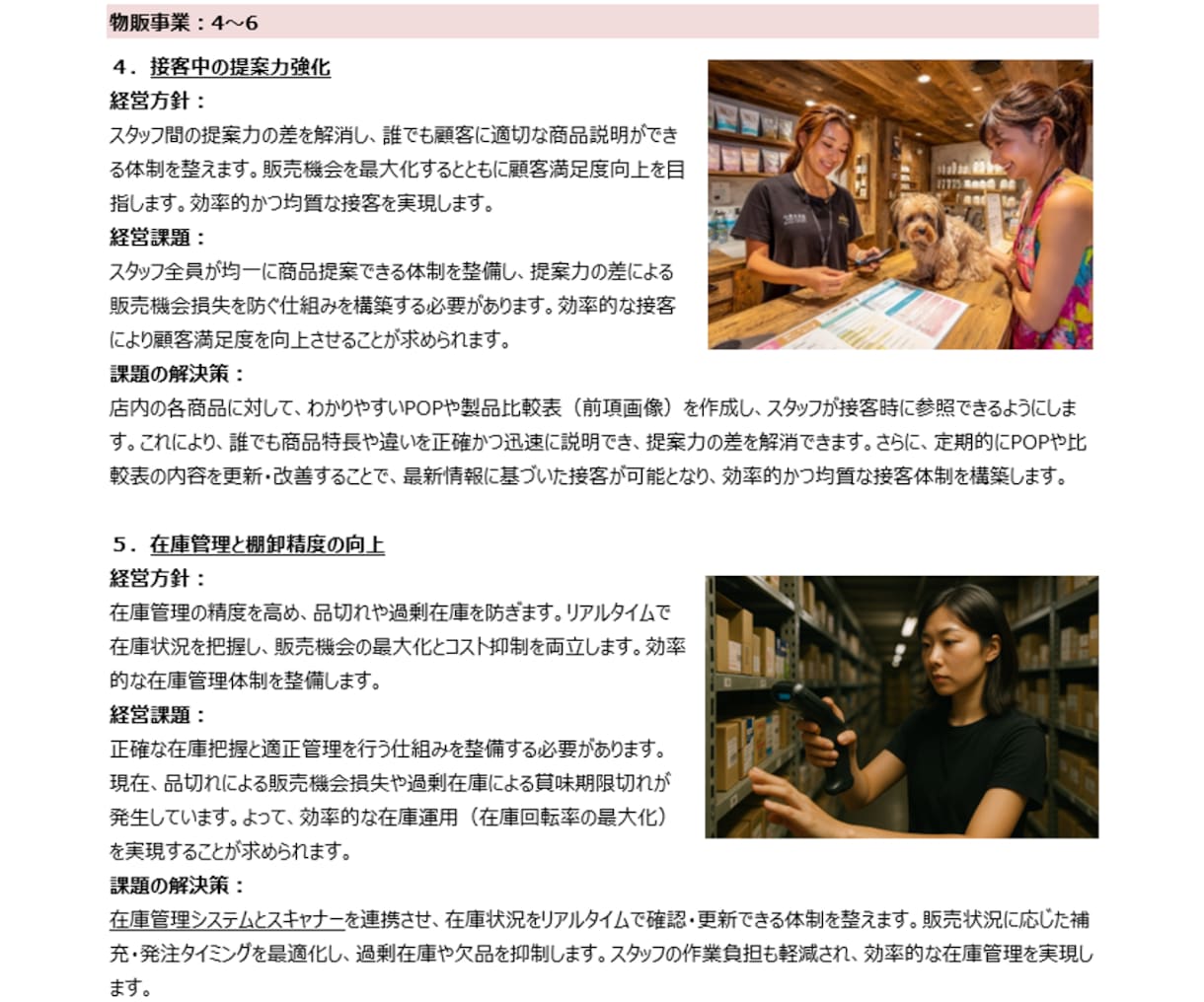 経営方策・経営課題・解決策を記した資料を作成します ～金融機関に努める中小企業診断士が貴社の方向性を提示します～ イメージ8