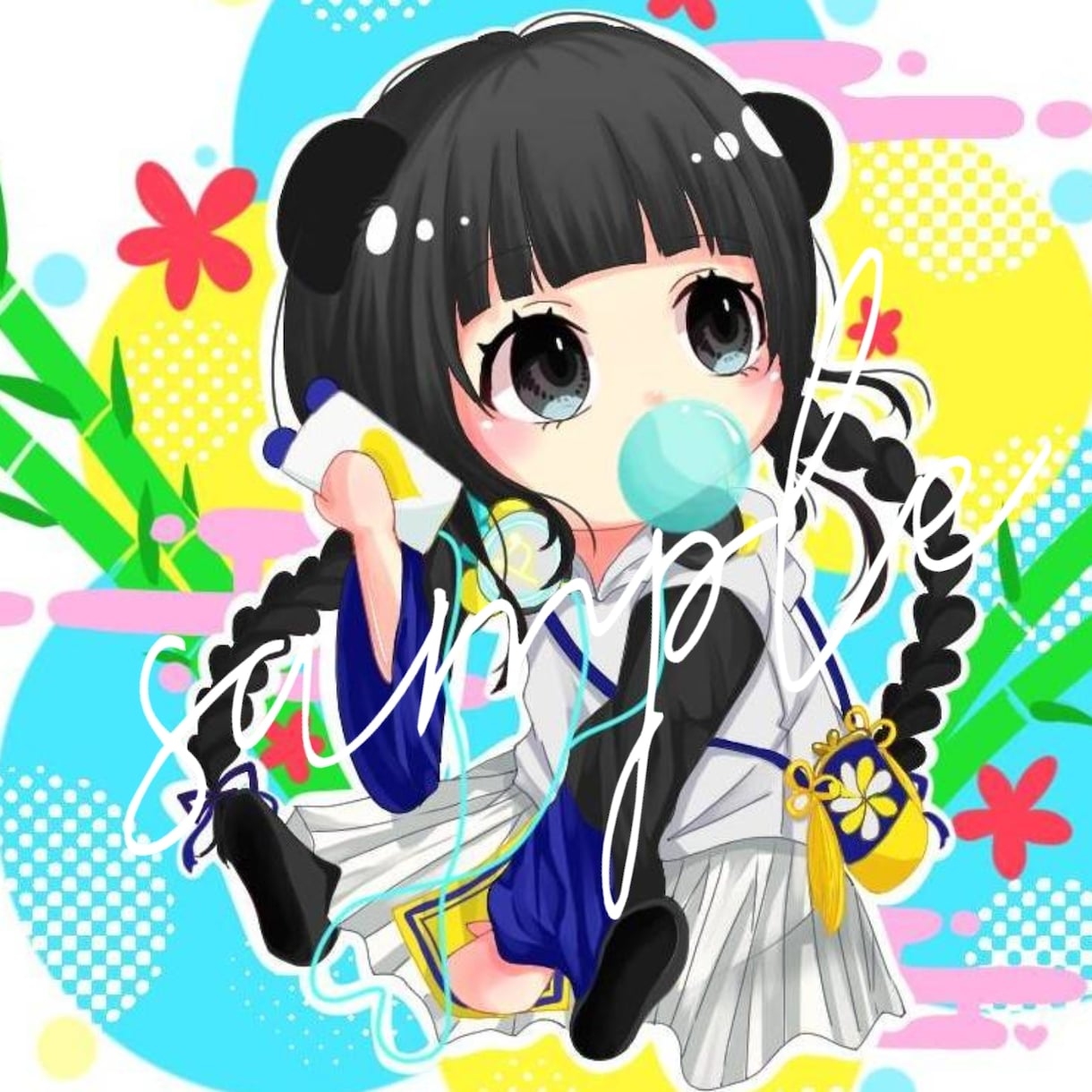 最短1日★SNSにぴったり！ミニキャラ描きます ☆★小物や背景でさらにオリジナル感アップ★☆ イメージ2