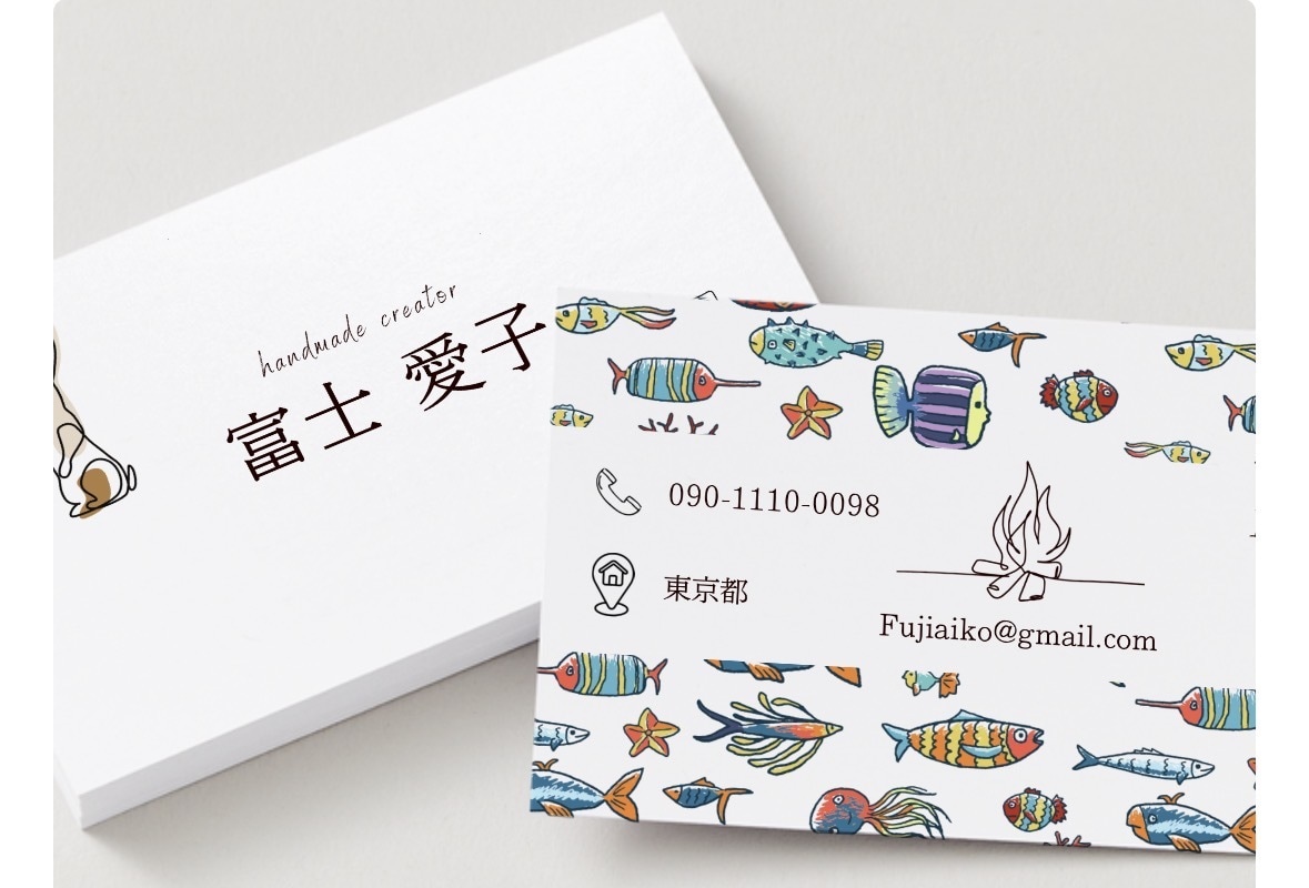 3名限定。両面デザインいたします わぁ！可愛い！思わず集めたくなるショップカード・名刺 イメージ1